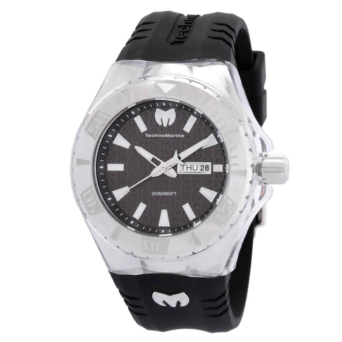 Technomarine Cruise Monogram Quartz Black Dial Men`s Watch TM-122006