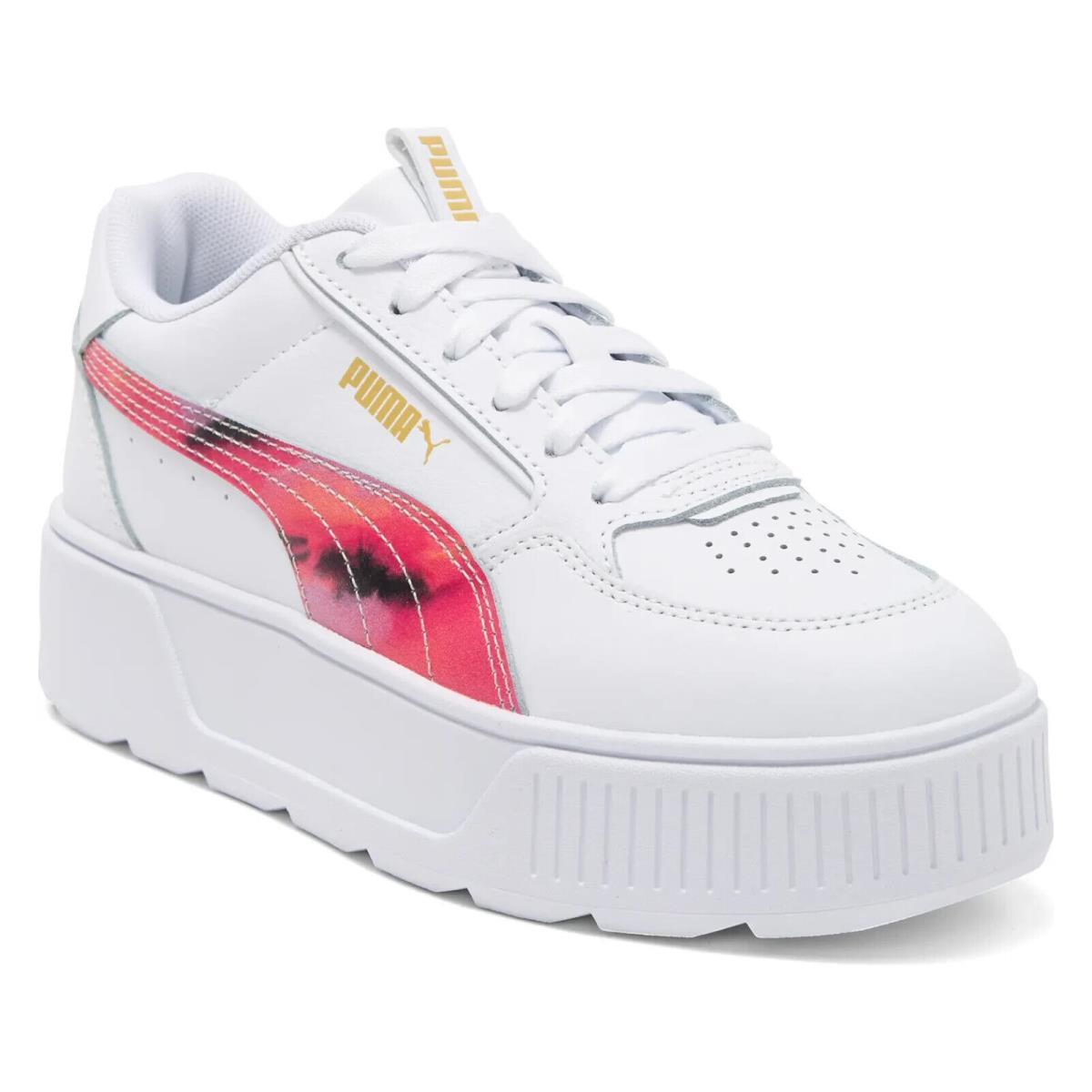 Puma Karmen Rebelle Vivid Dream Lace-up 2 Platform Women Shoes White Size 8 - White-Fuchsia Purple-Gold