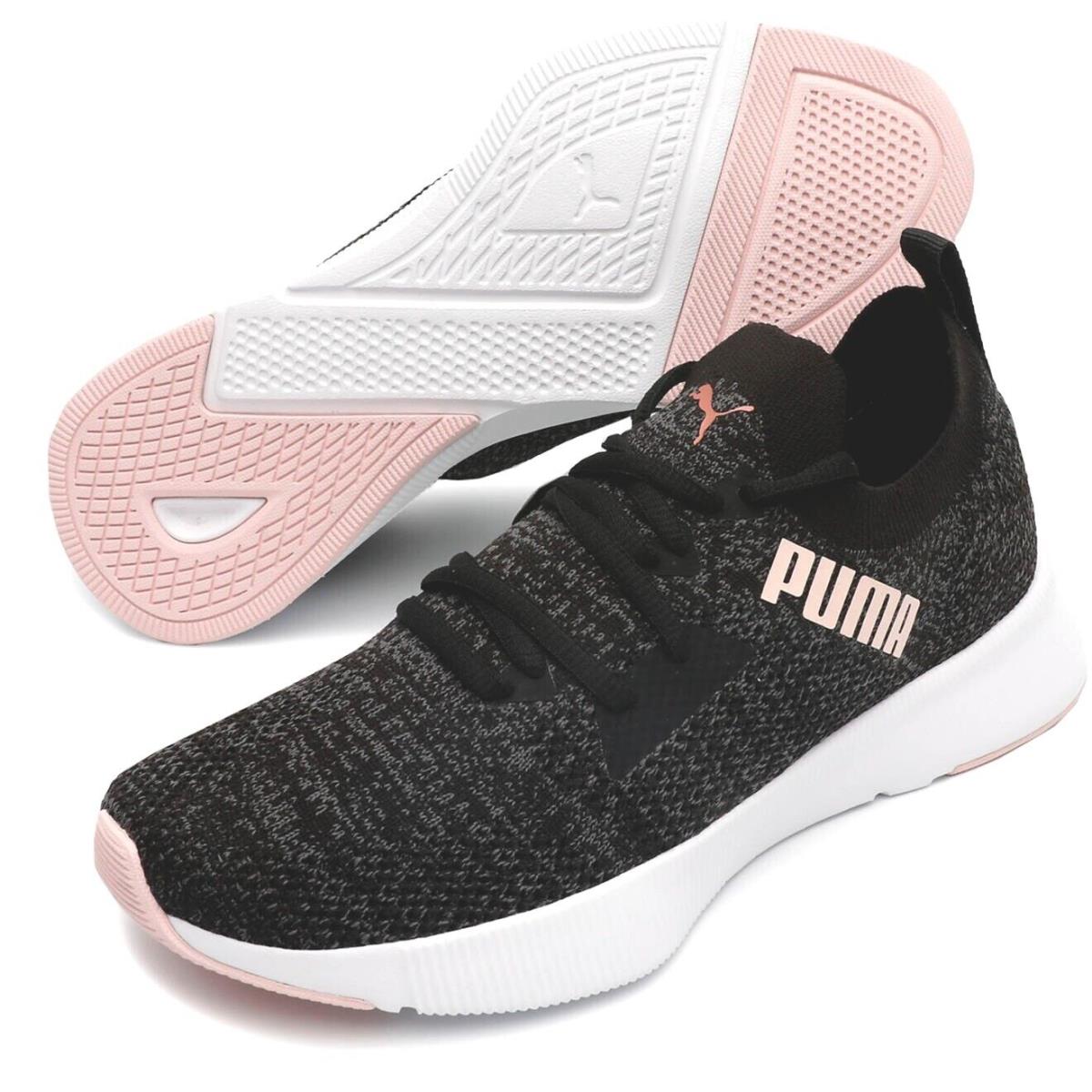 Puma Flyer Runner Knit Slip-on Trainers Sneakers Women Shoes Black Size 10