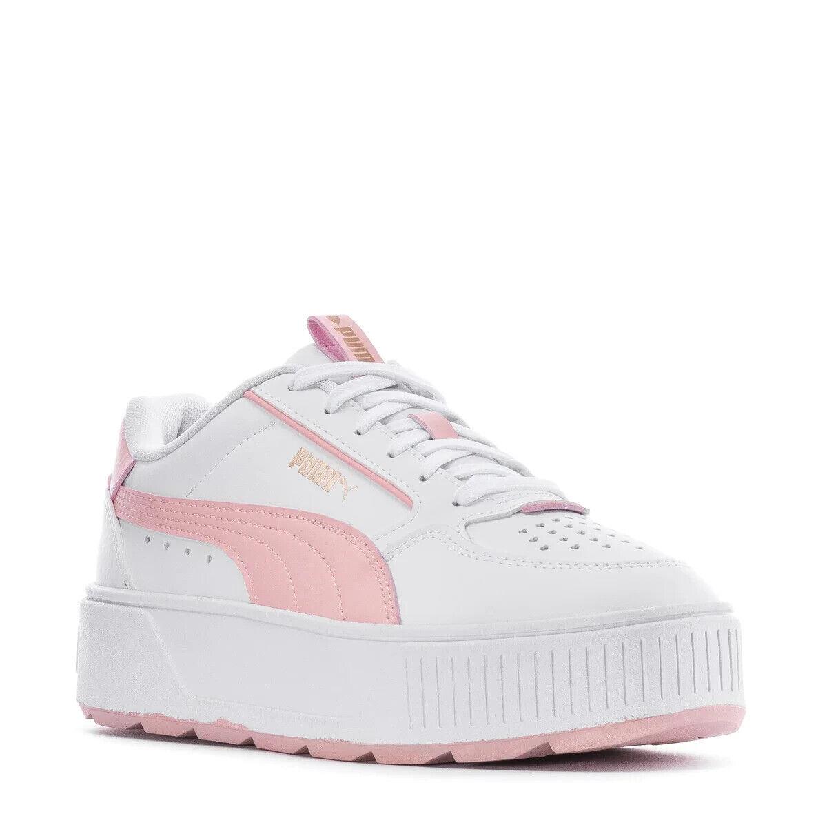 Puma Karmen Rebelle 2 HI Platform Low Unisex Men 7 = Women 8.5 White/pink Shoes - WHITE/PINK - MINI HEART