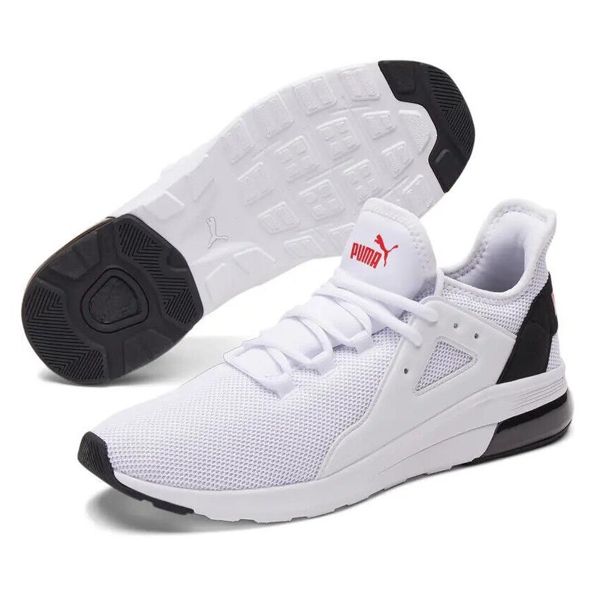 Puma Electron Street Lace-up Running Sneakers Sports Men Shoes White Size 12 - White / Black