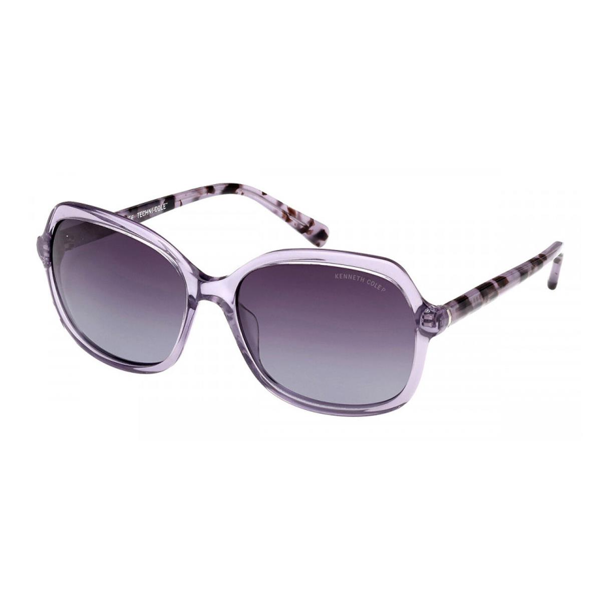 Kenneth Cole NY Polarized Women`s Biodegradable Butterfly Sunglasses - KC7256 Shiny Violet/Smoke Polarized (81D-58)