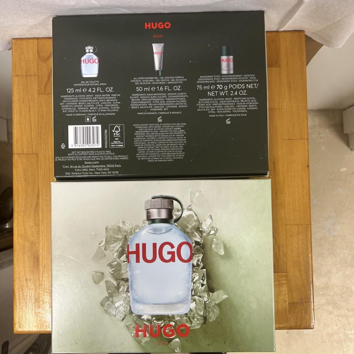 Hugo Boss Man 3pc Gift Set 4.2 oz Cologne - Deodorant Stick - Shower Gel For Men