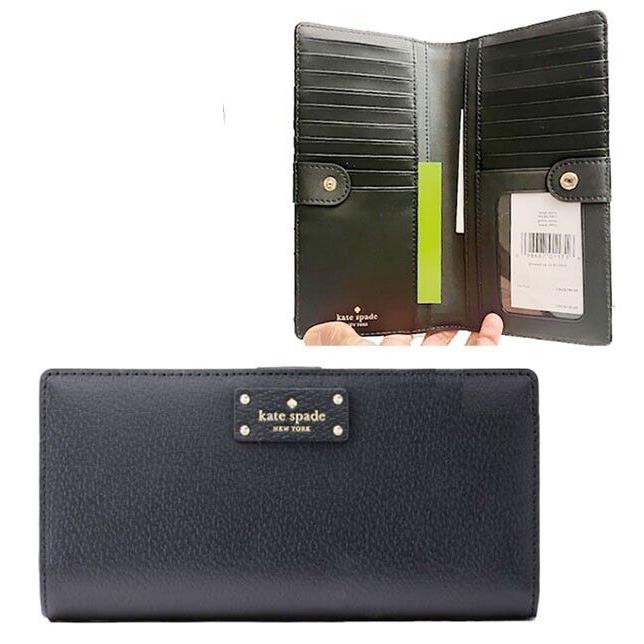 Kate Spade Groove Street Large Stacy Leather Continental Wallet Black Rare