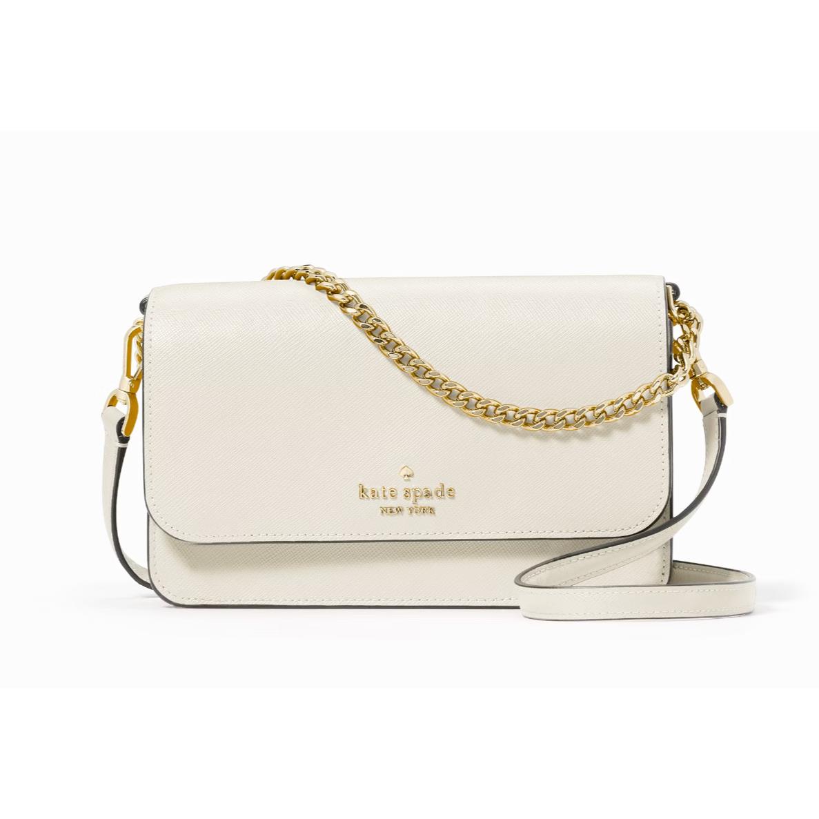 New Kate Spade Madison Small Flap Crossbody Saffiano Leather Meringue / Dust Bag