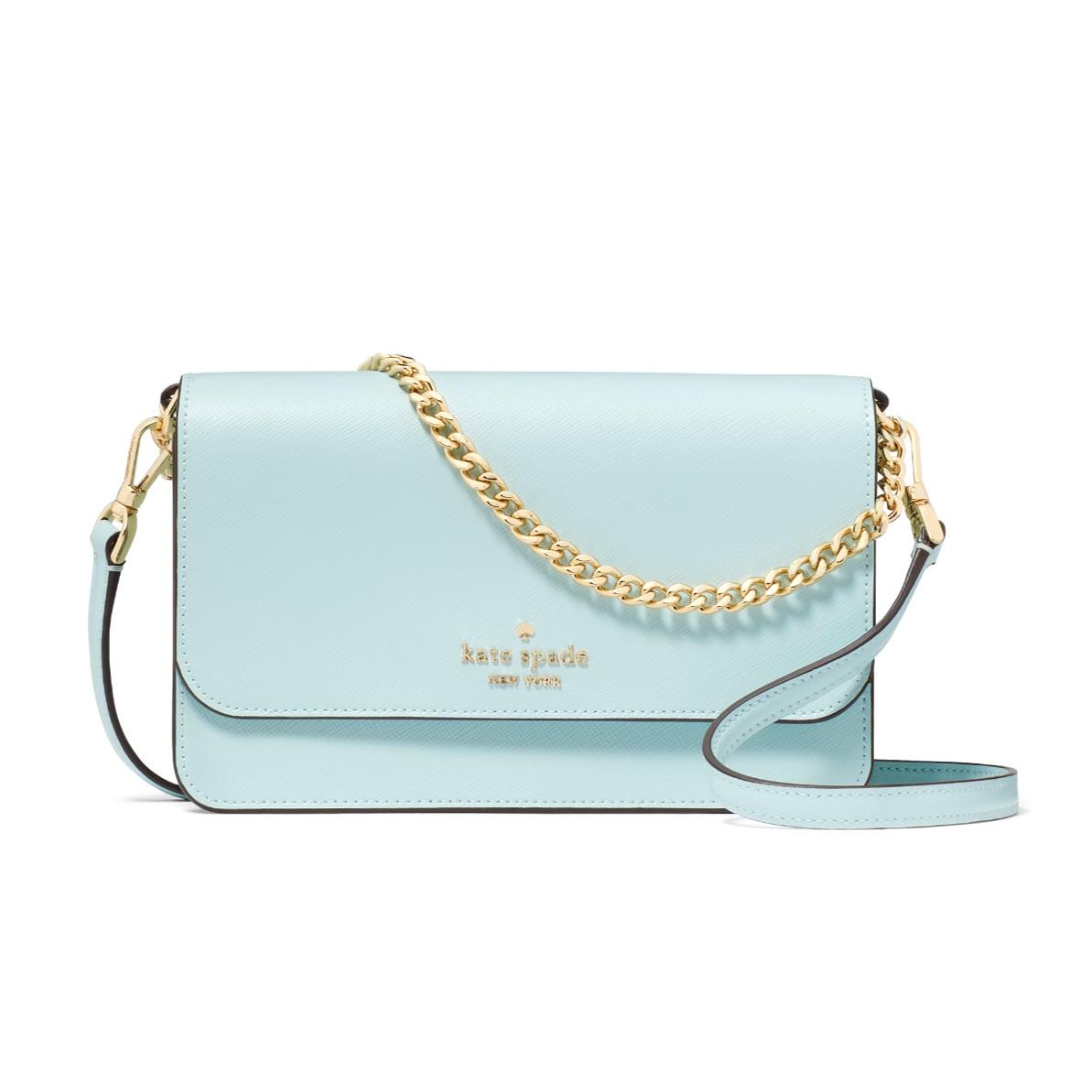 New Kate Spade Madison Small Flap Crossbody Saffiano Leather Blue Glow