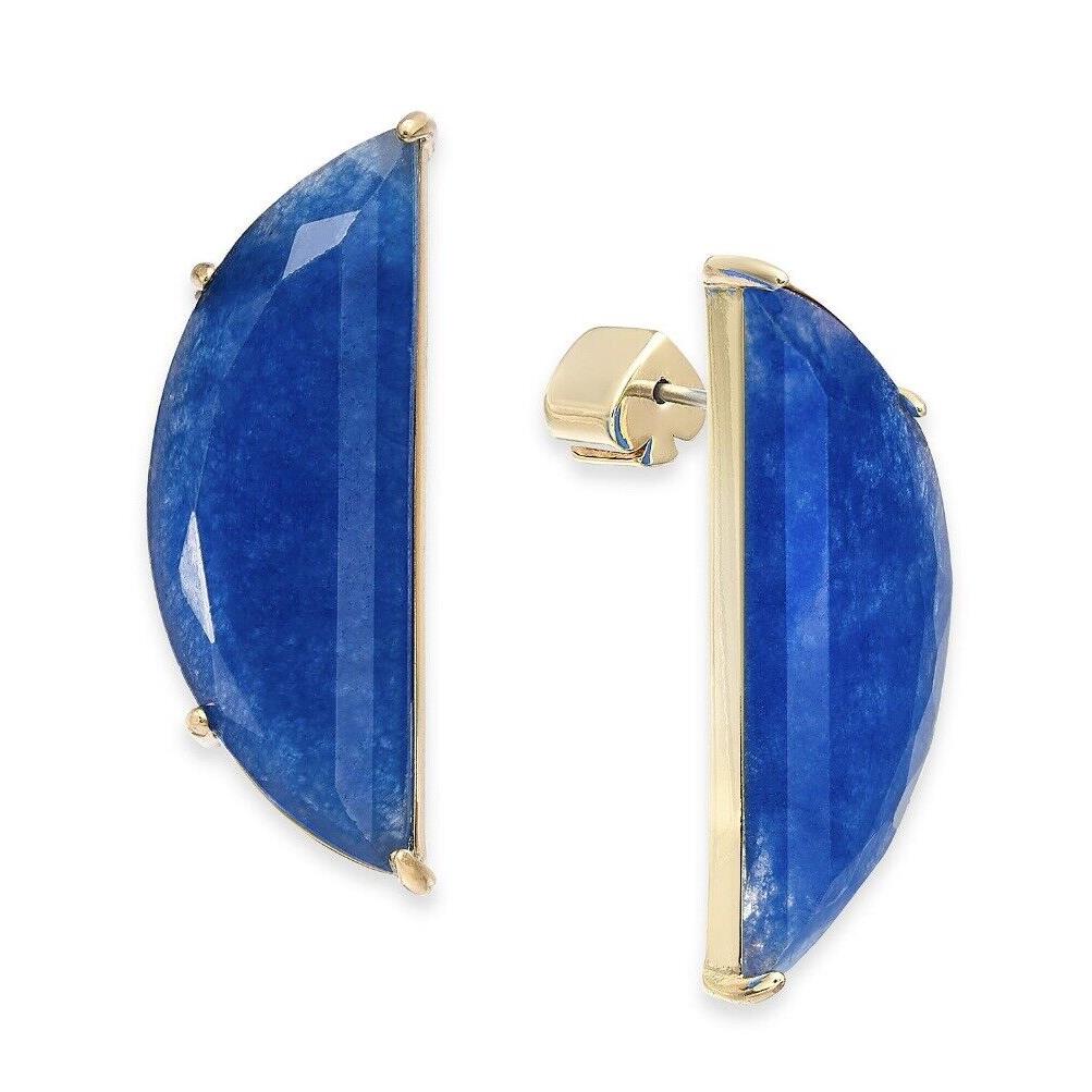 Kate Spade NY Blue Half Moon/ Sliced Scallop Earrings Z7