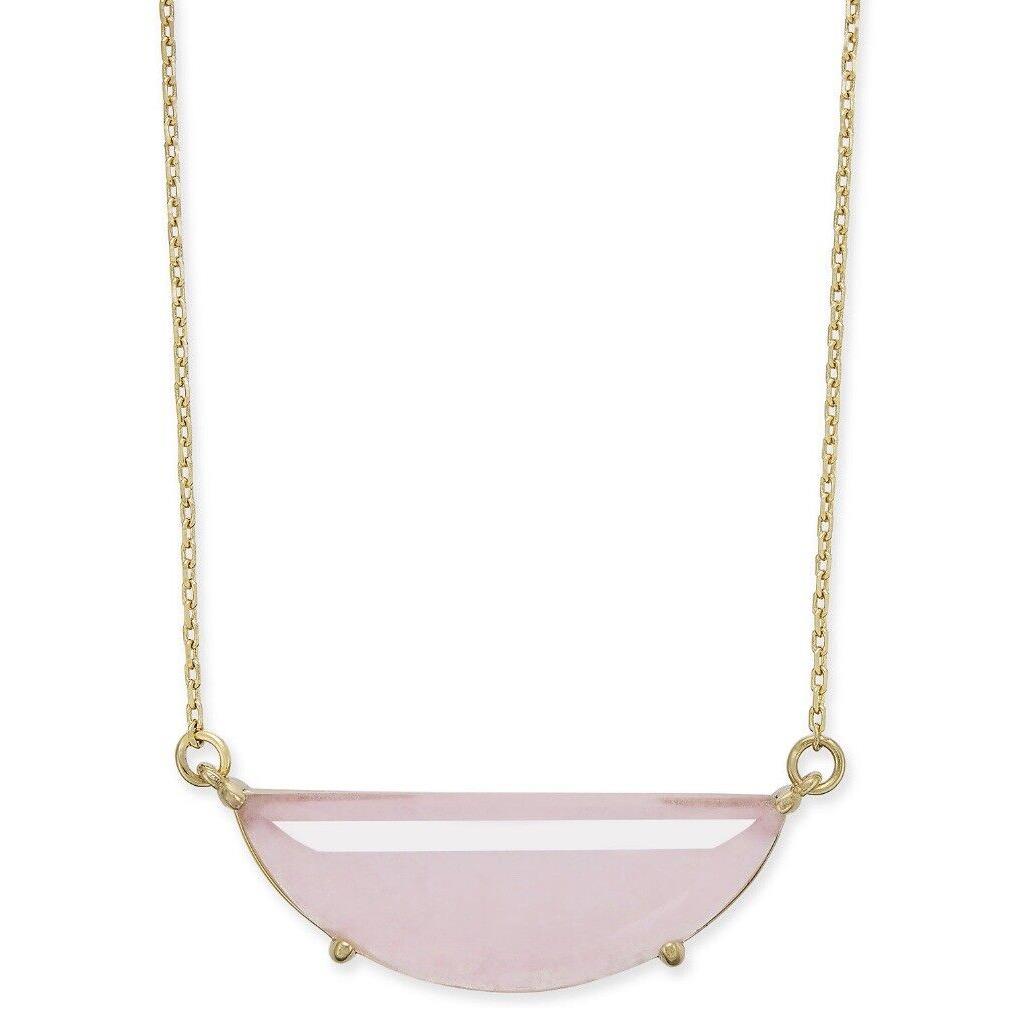 Kate Spade Half Moon 12-K Gold Plated Reconstituted Stone Necklace z1