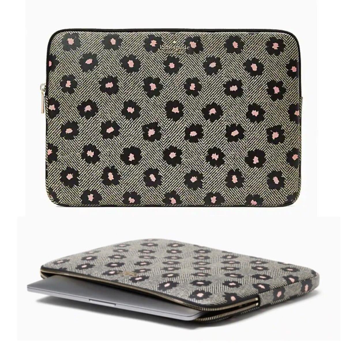 Kate Spade Staci Herringbone Floral Universal Laptop Black Multi K8102 New