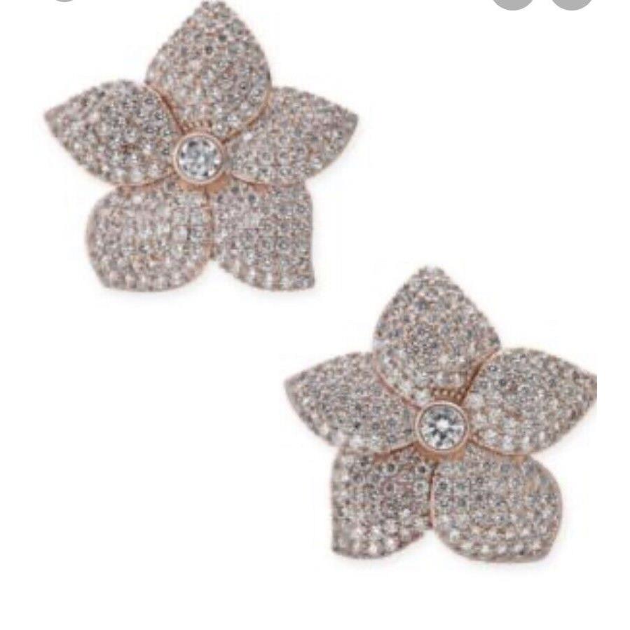 Kate Spade Blooming Flower Pave Stud Earrings in Rose Gold J 73