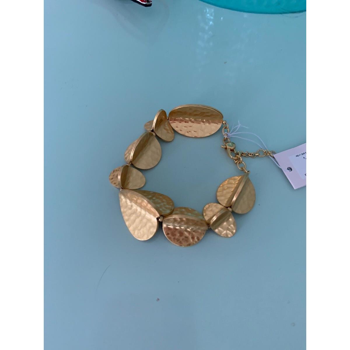 Kate Spade Gold Tone Metal Petal Bracelet 700A