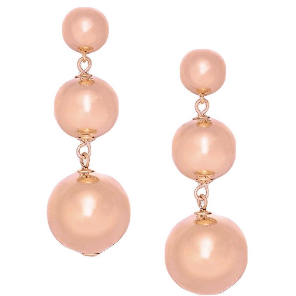 Kate Spade Golden Girl Rose Gold Tone Drop Earrings A49