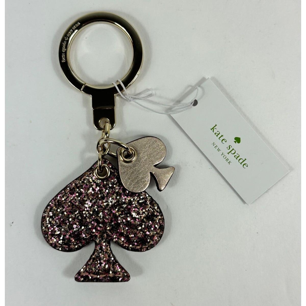 Kate Spade Glitter Spade Keychain Purse Charm Key Fobs