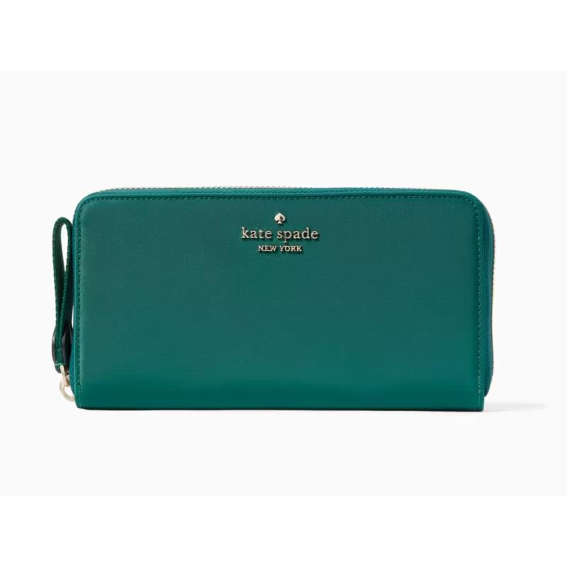 Kate Spade Chelsea Nylon Large Continental Wallet In Deep Jade