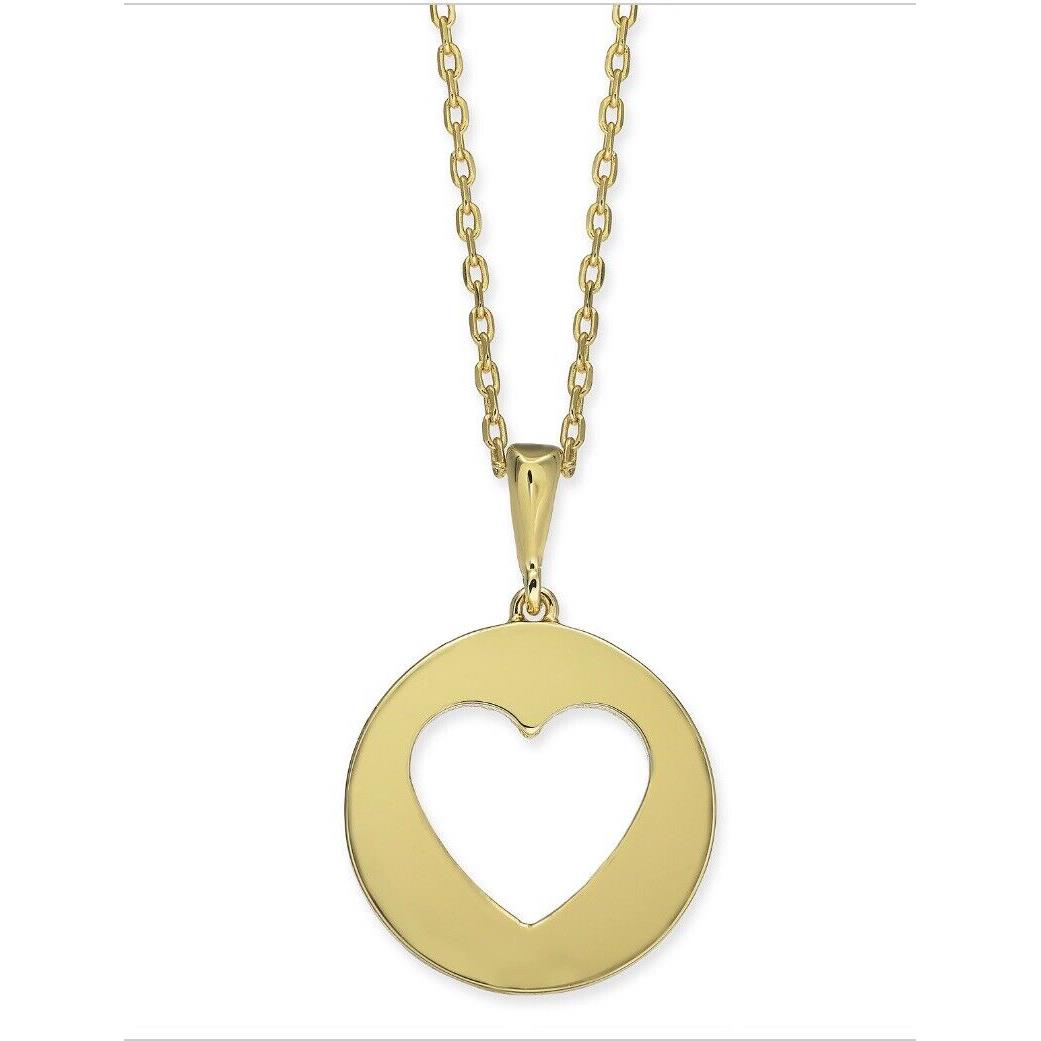 Kate Spade Gold Tone Open Heart 15-1/4 Mini Pendant Necklace 710