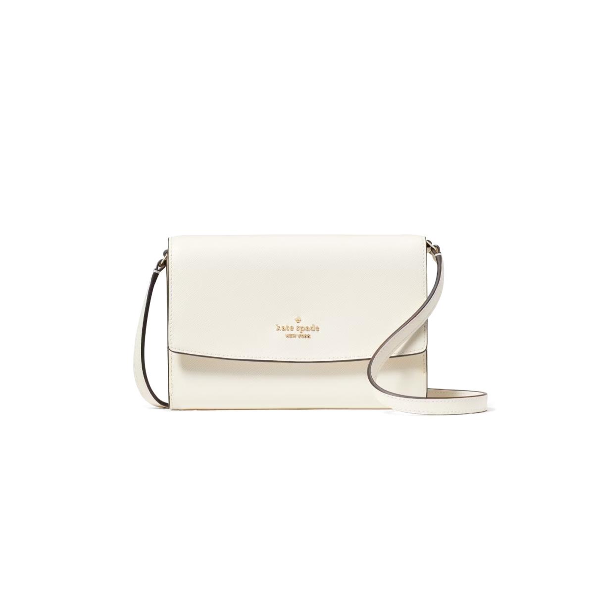 Kate Spade Perry Saffiano Leather Meringue Crossbody Bag KG029