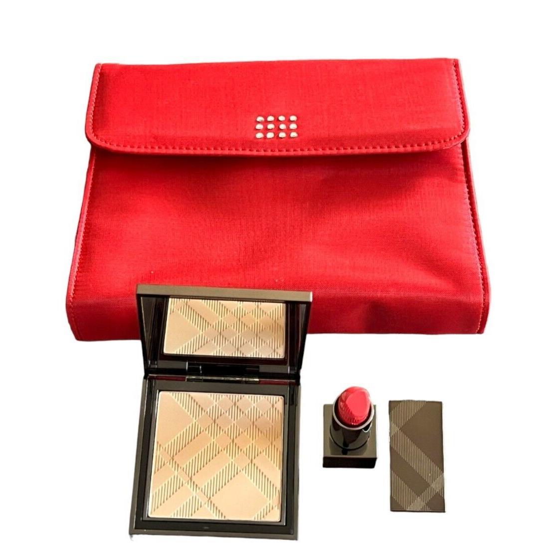 Set of Burberry Kisses Hydrating Lip Colour N.49 and Fresh Glow Compact N.10