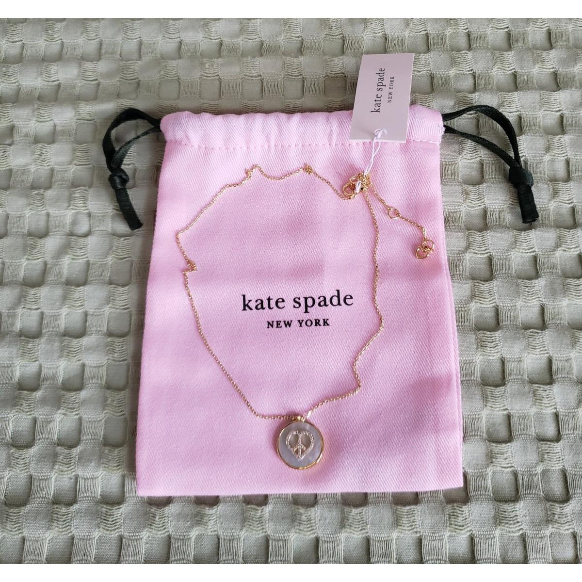 Kate Spade Lucky Charm Heart Pendant Necklace New