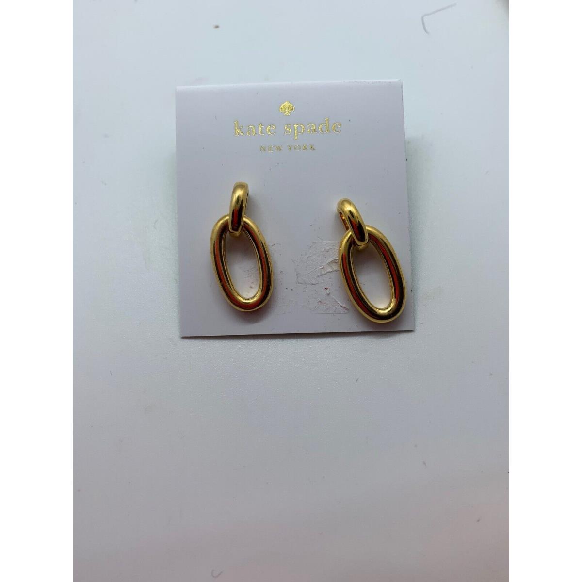 Kate Spade Chain Reaction Gold Plated Link Drop Earrings Y1