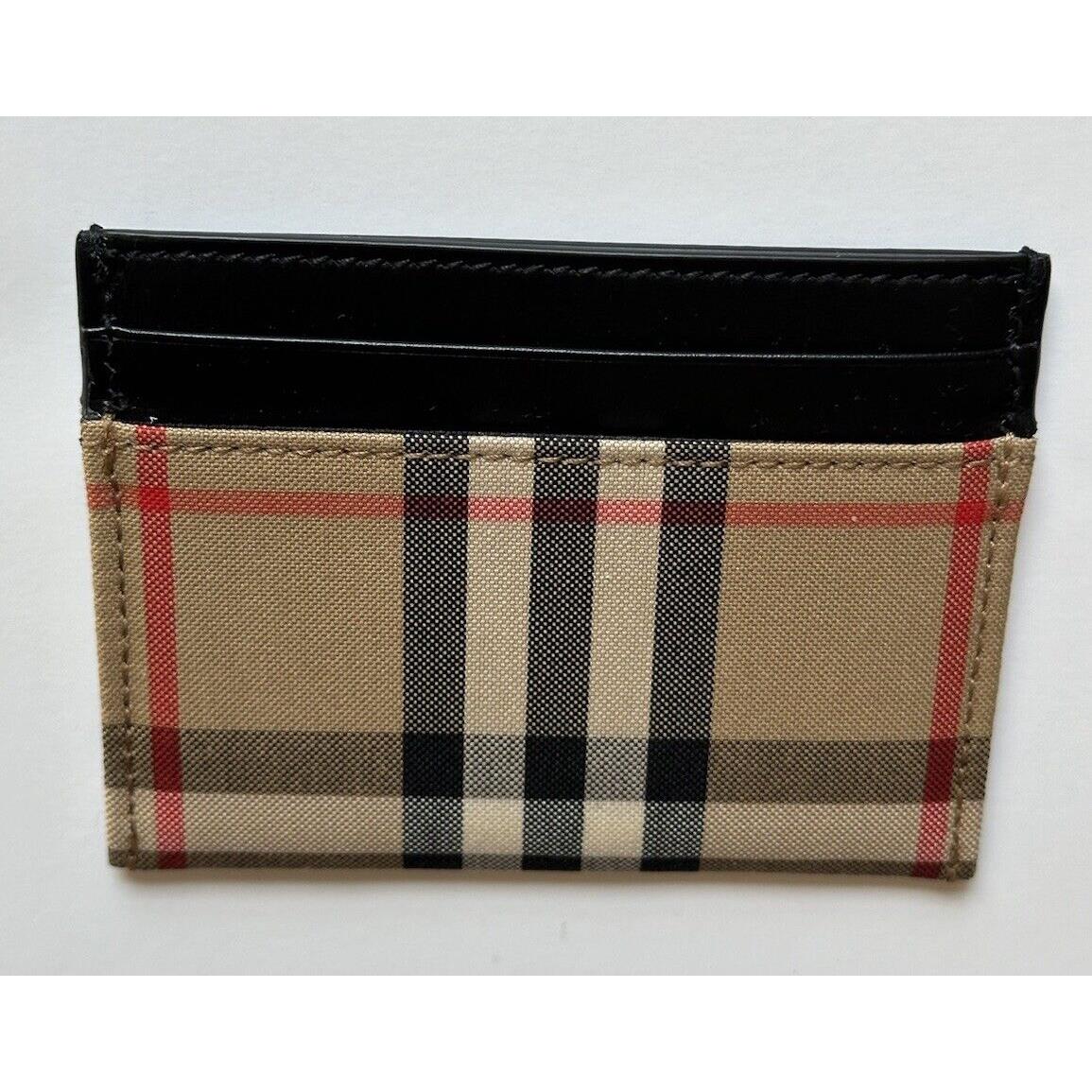 Burberry Vintage Check Archive Beige/black Leather Card Case 8075442 IT