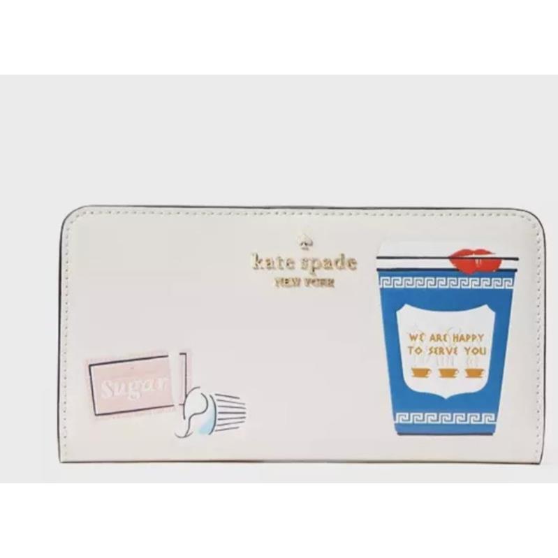 Kate Spade Coffee Break Large Slim Bifold Wallet