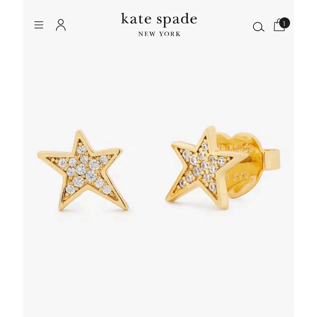 Kate Spade You re a Star Gold Studs with Gift Box Dust Bag