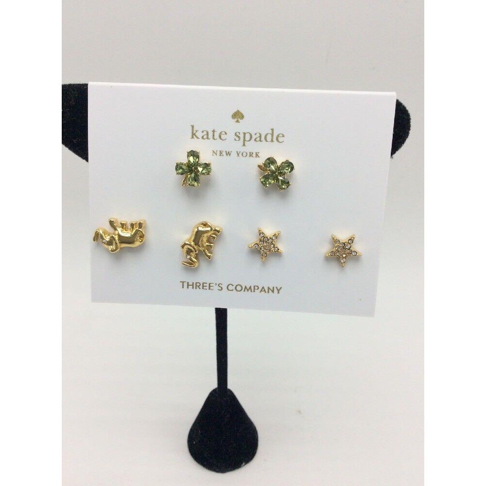 Kate-spade Things-we-love-good-luck-stud-earrings 3 Pairs Z1