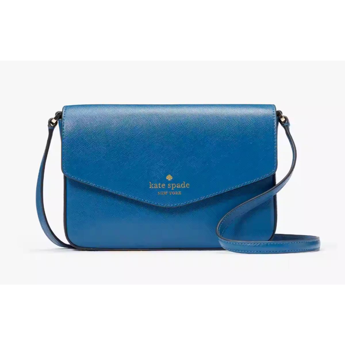 New Kate Spade Sadie Envelope Crossbody Sapphire Ice with Dust Bag