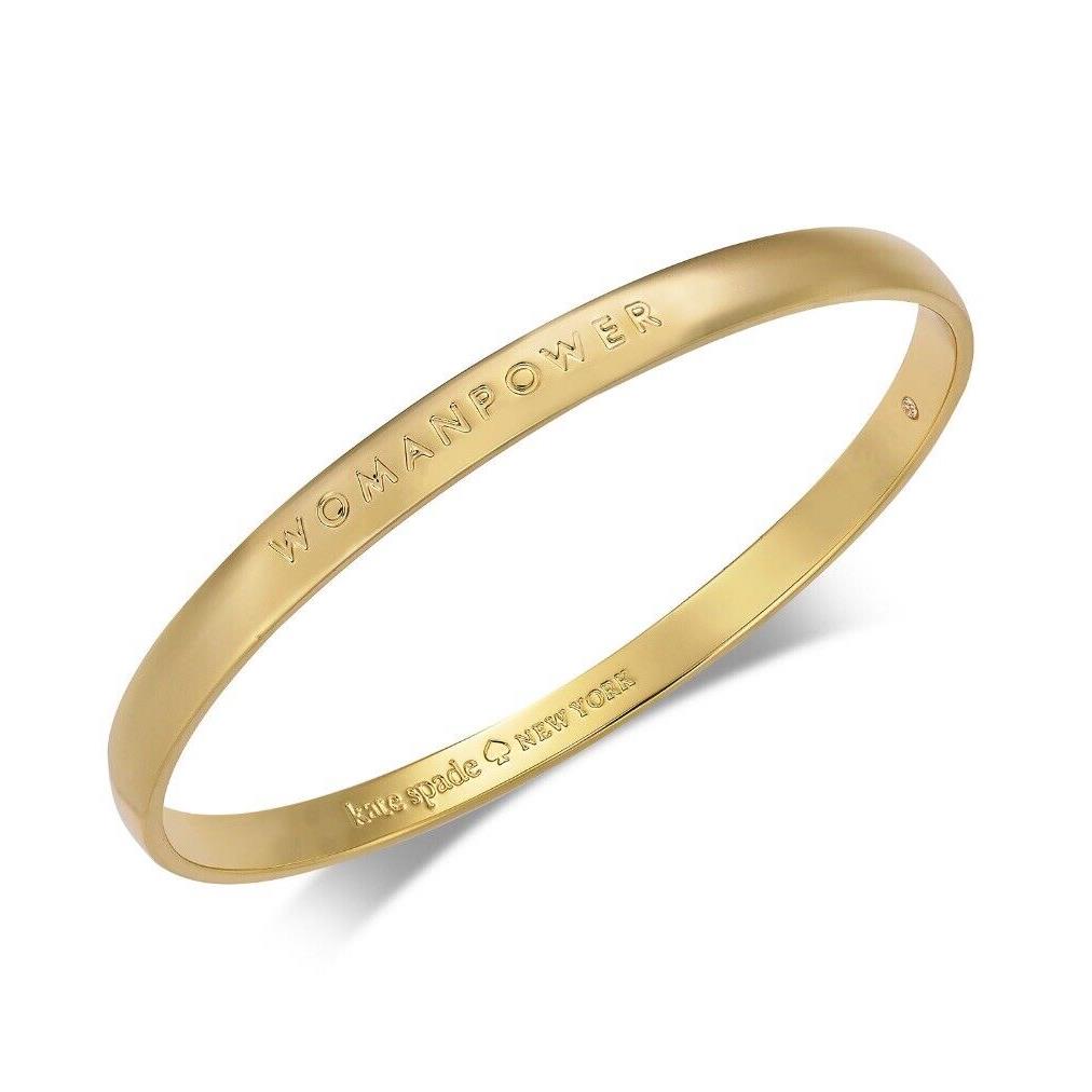 Kate Spade Woman Power Gold Tone Bangle Bracelet Y7