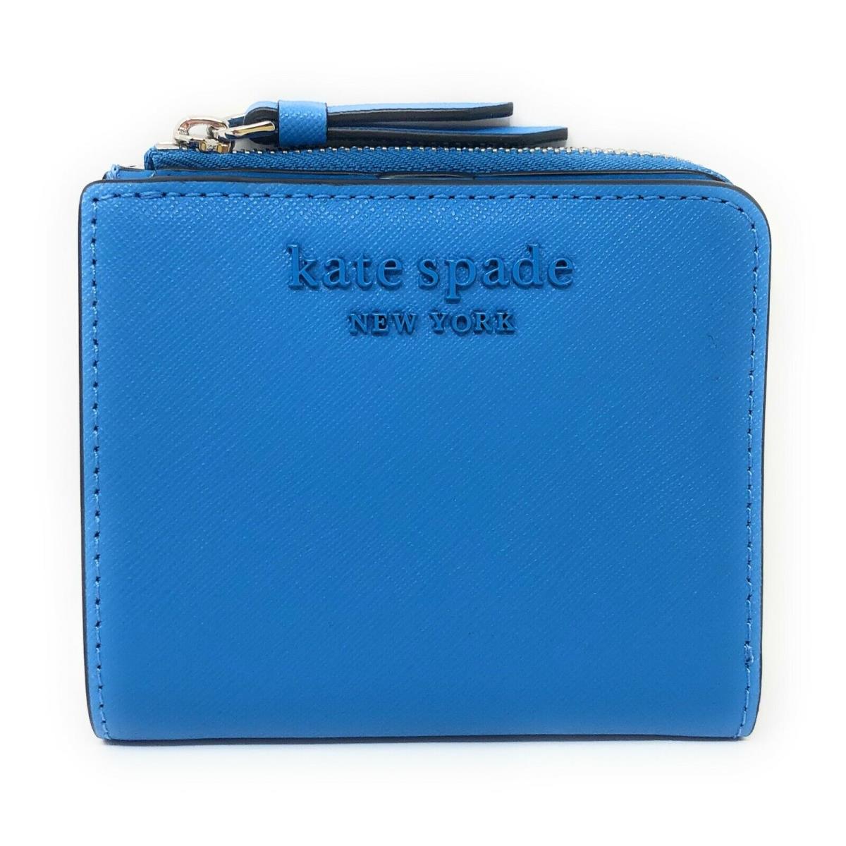 Kate Spade New York Cameron Monotone L-zip Leather Bifold Wallet Oceanside