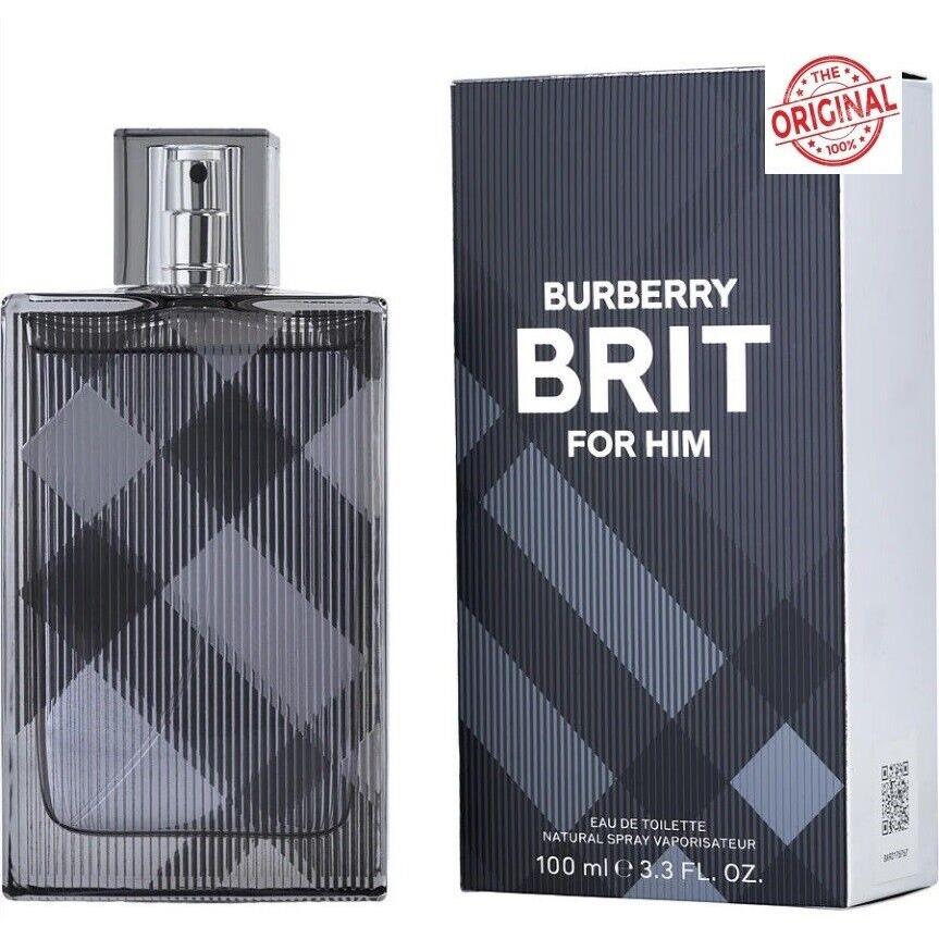 Burberry Brit For Him by Burberry 3.3 oz 100 ml Edt Cologne Spray