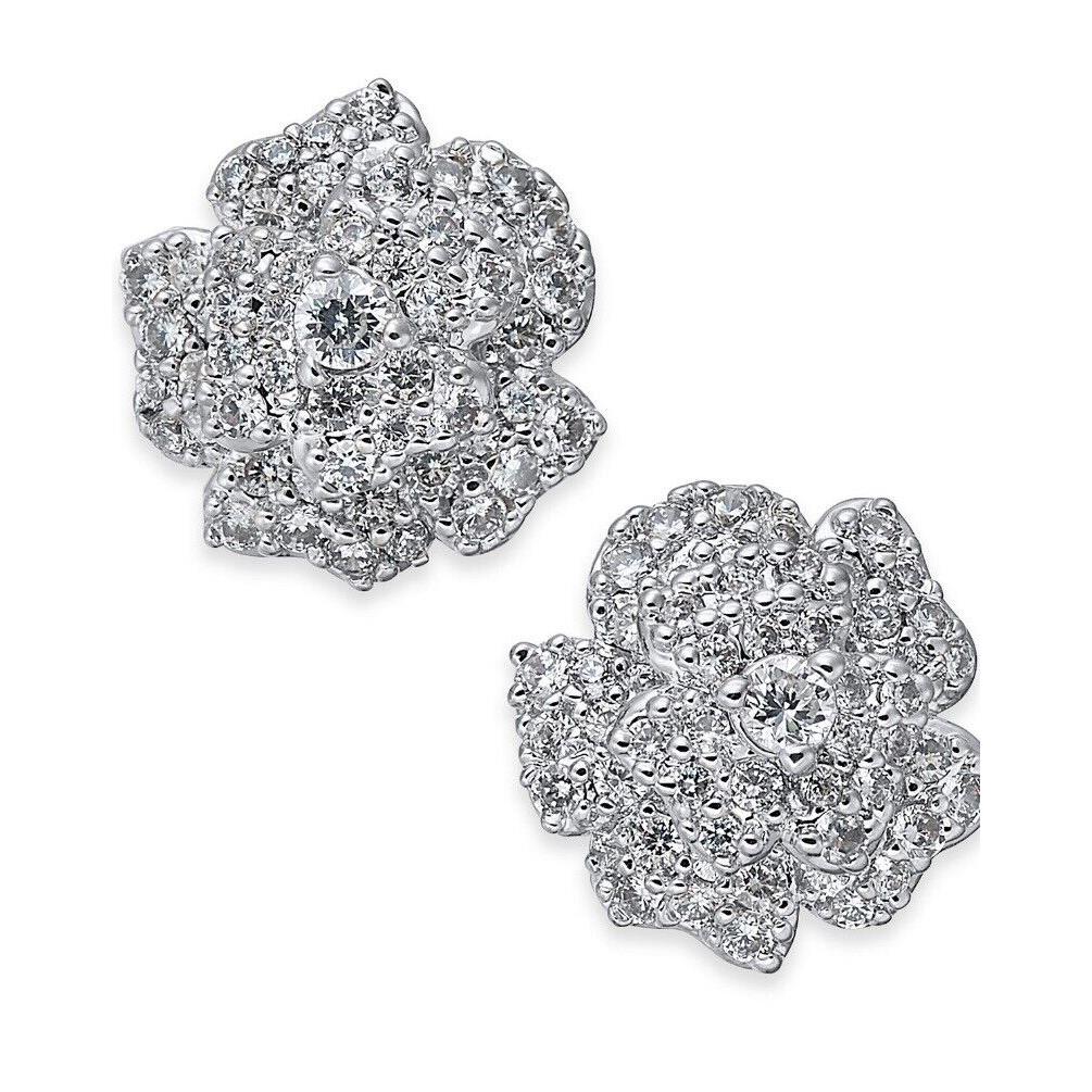 Kate Spade Silvertone Crystal Flower Stud Earrings That Special Sparkle 601