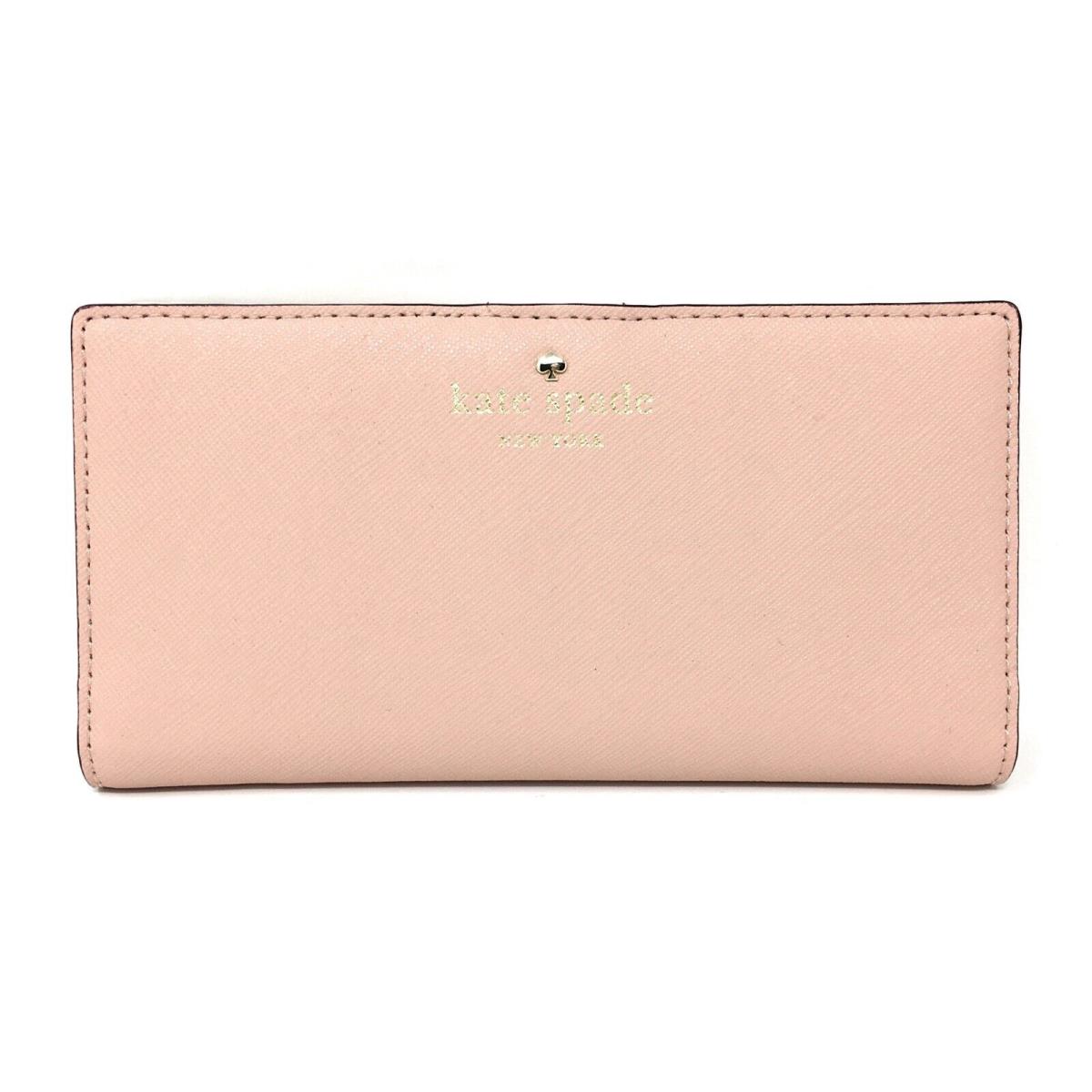 Kate Spade Mikas Pond Stacy Crosshatch Leather Wallet: Warm Vellum