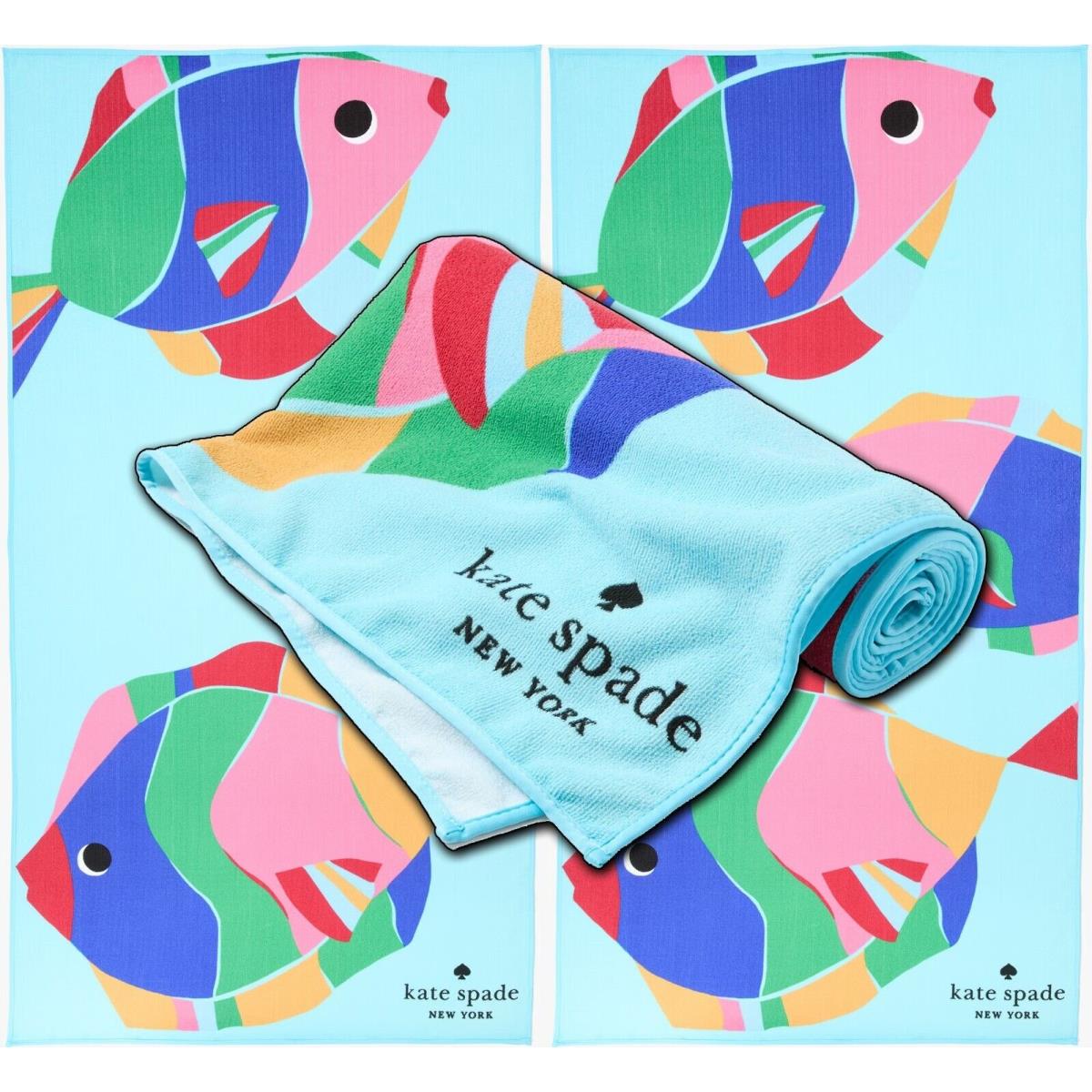 Set of 3 Matching Kate Spade Collectible 34 x 64 Beach Towels Gift Bag