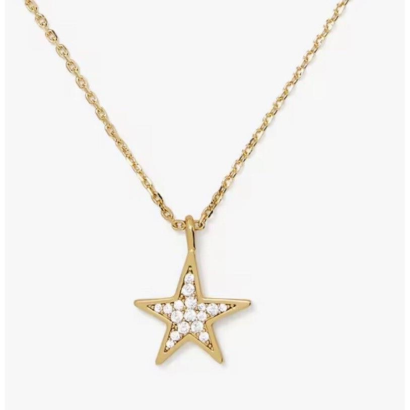 Kate Spade Seeing Stars Pave Star Pendant Dust Bag J1