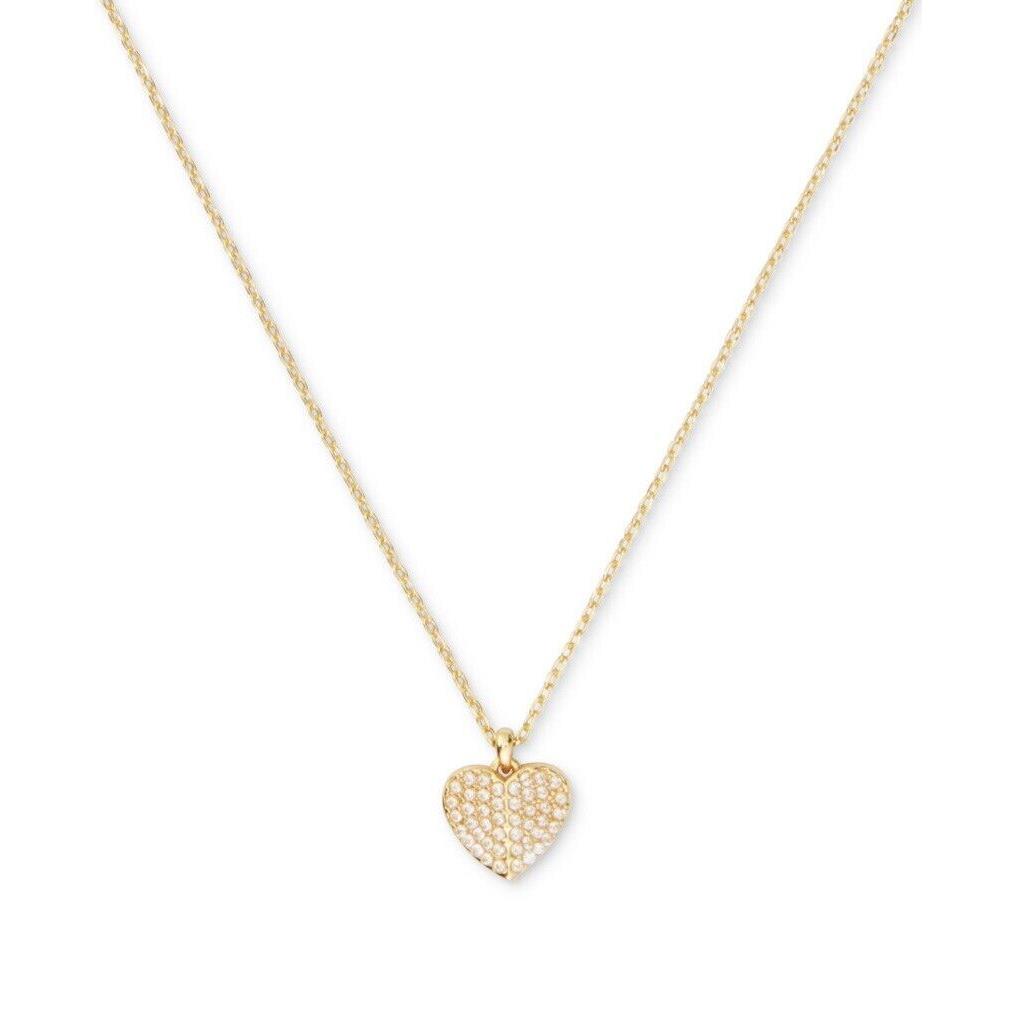 Kate Spade New York Gold-tone Crystal Heart Pendant Necklace Jke