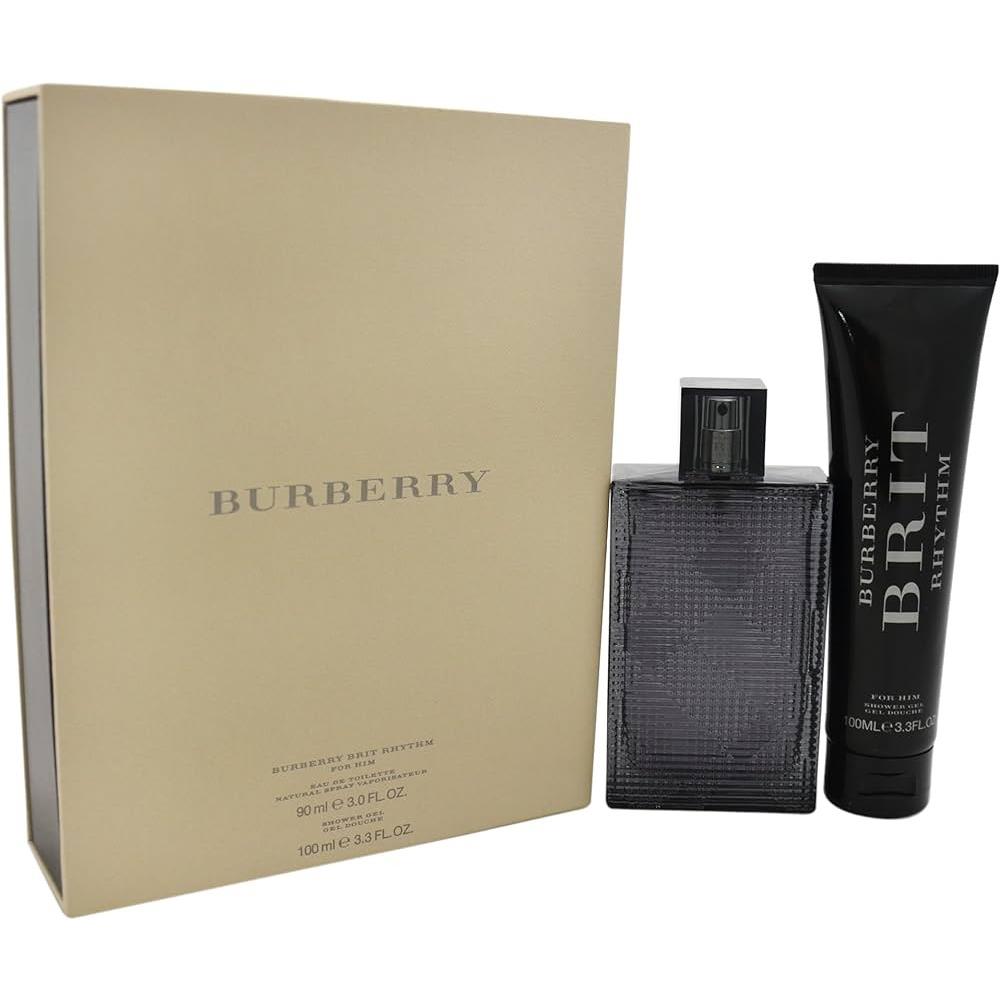 Set Men Burberry Brit Rhythm 2pc Gift Set Edt 3.0oz