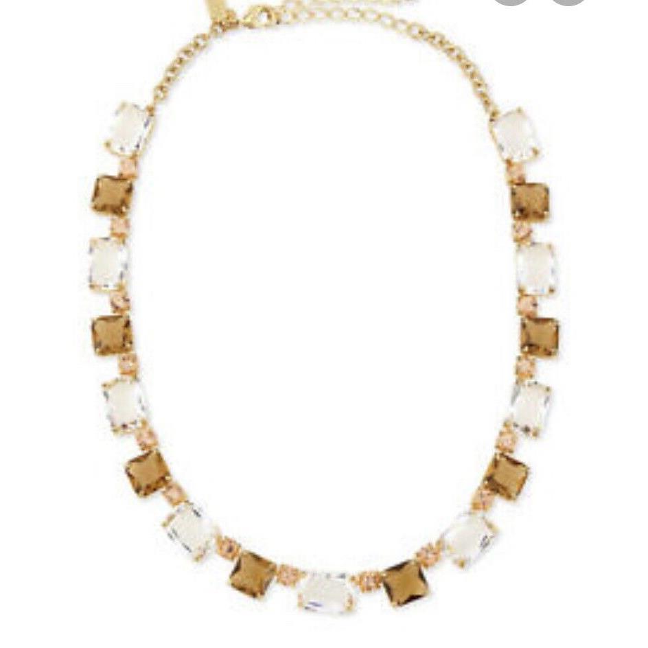 Kate Spade Formal Facets Neutral Stone Collar Necklace Ksd 125