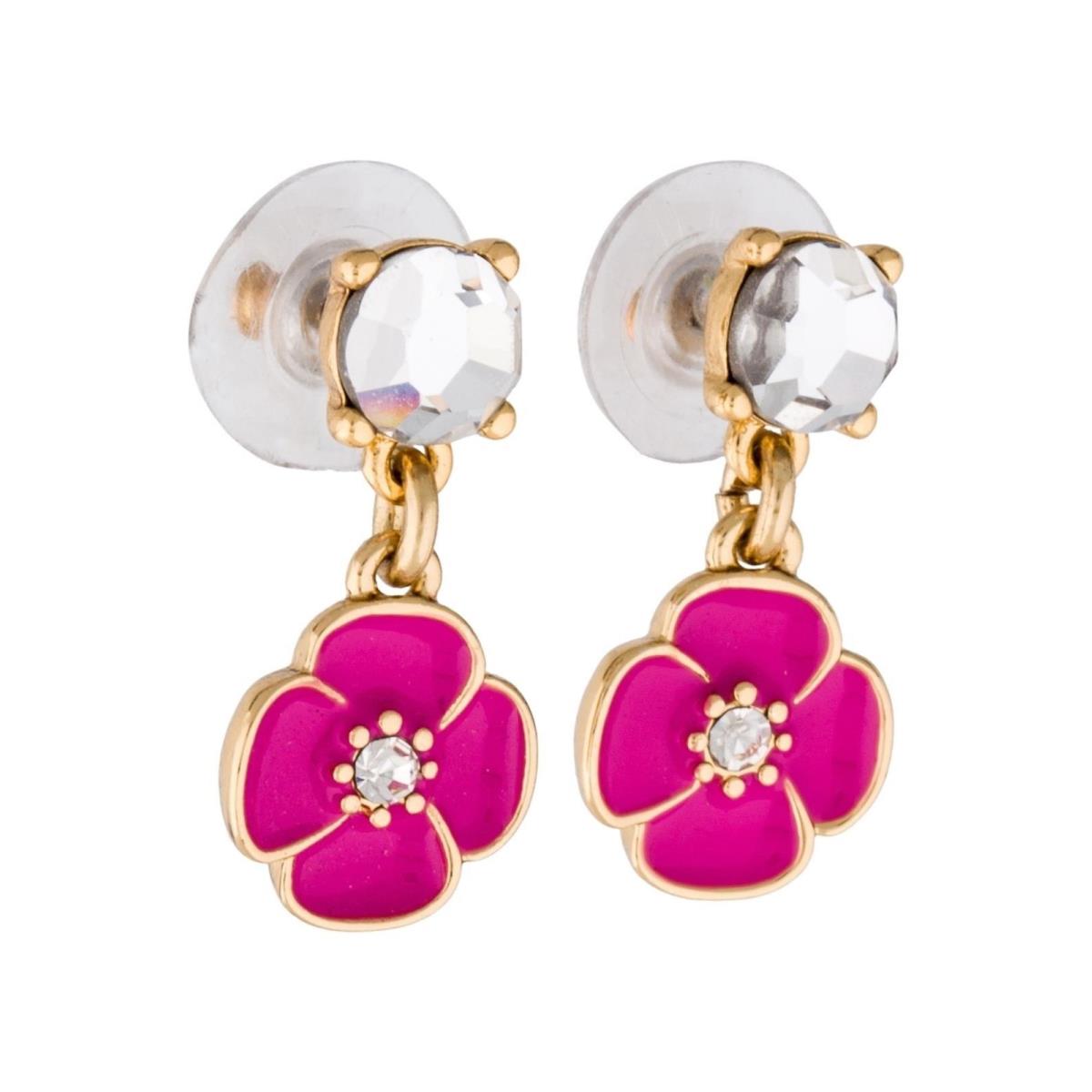 Kate Spade ny 121979 Fuchsia Gold Drop Dangle Earrings