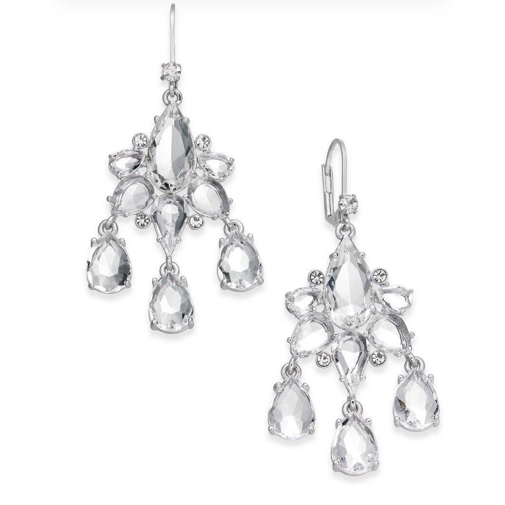 Kate Spade New York Glitzy Gems Chandelier Drop Earrings Silver Tone 12