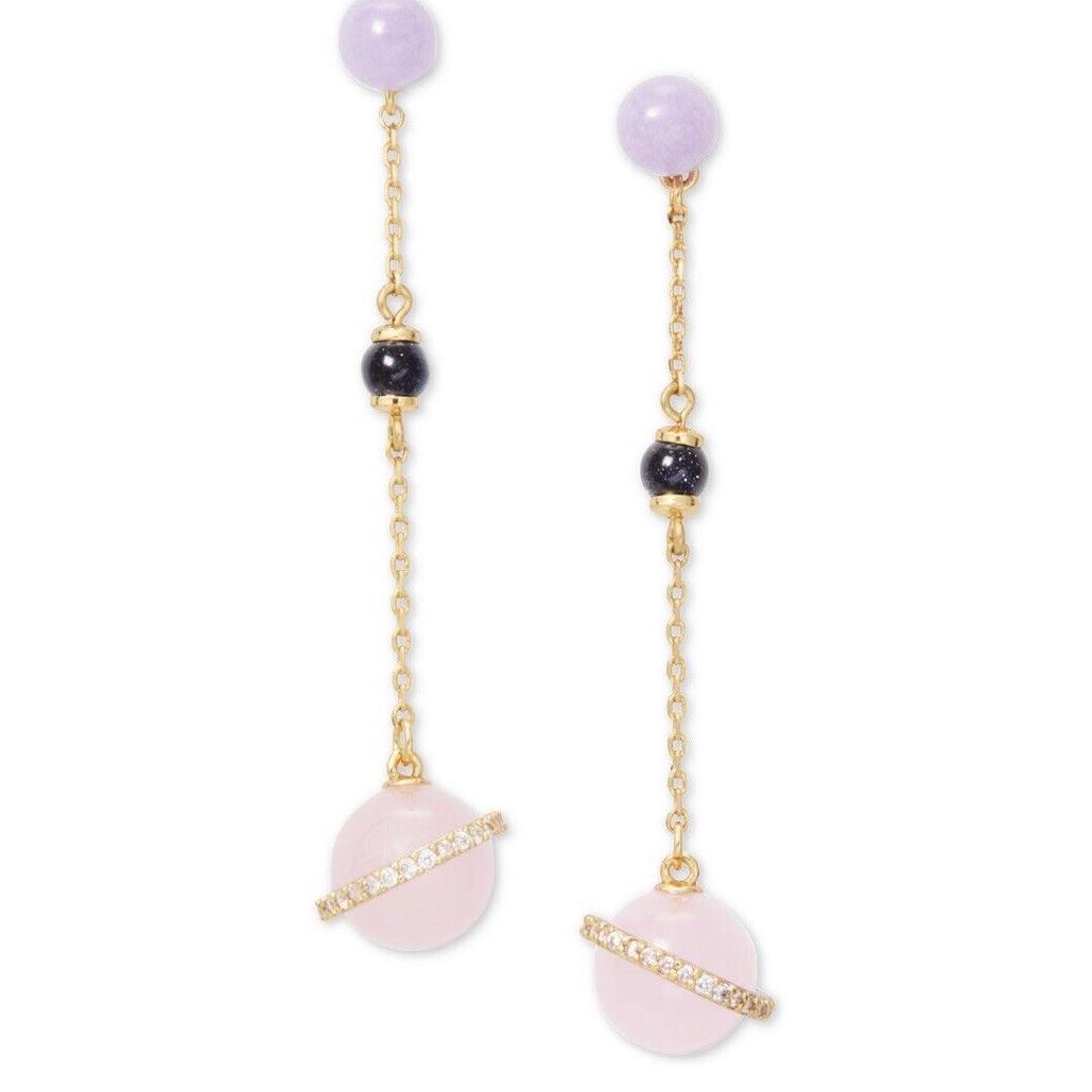 Kate Spade ON The Rocks 12K Gold Plated Semi-precious Stones Earrings 600E