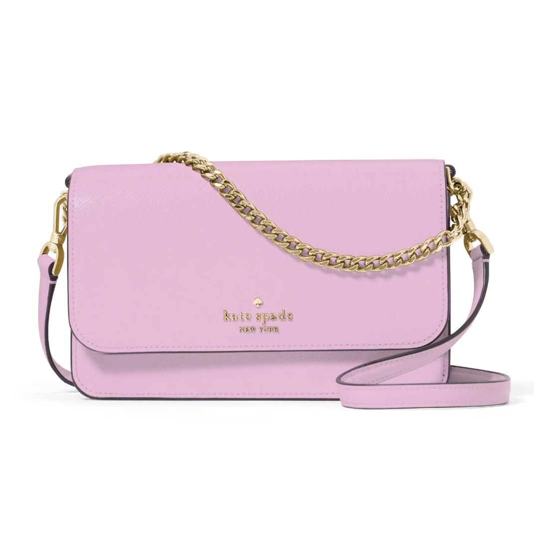 New Kate Spade Madison Small Flap Crossbody Leather Berry Cream with Dust Bag