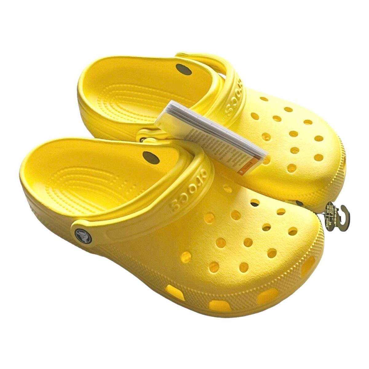 Yellow Crocs Clog Shoes Mens 6 Womens 8 Sunflower Croc Eur 38 39 - Yellow