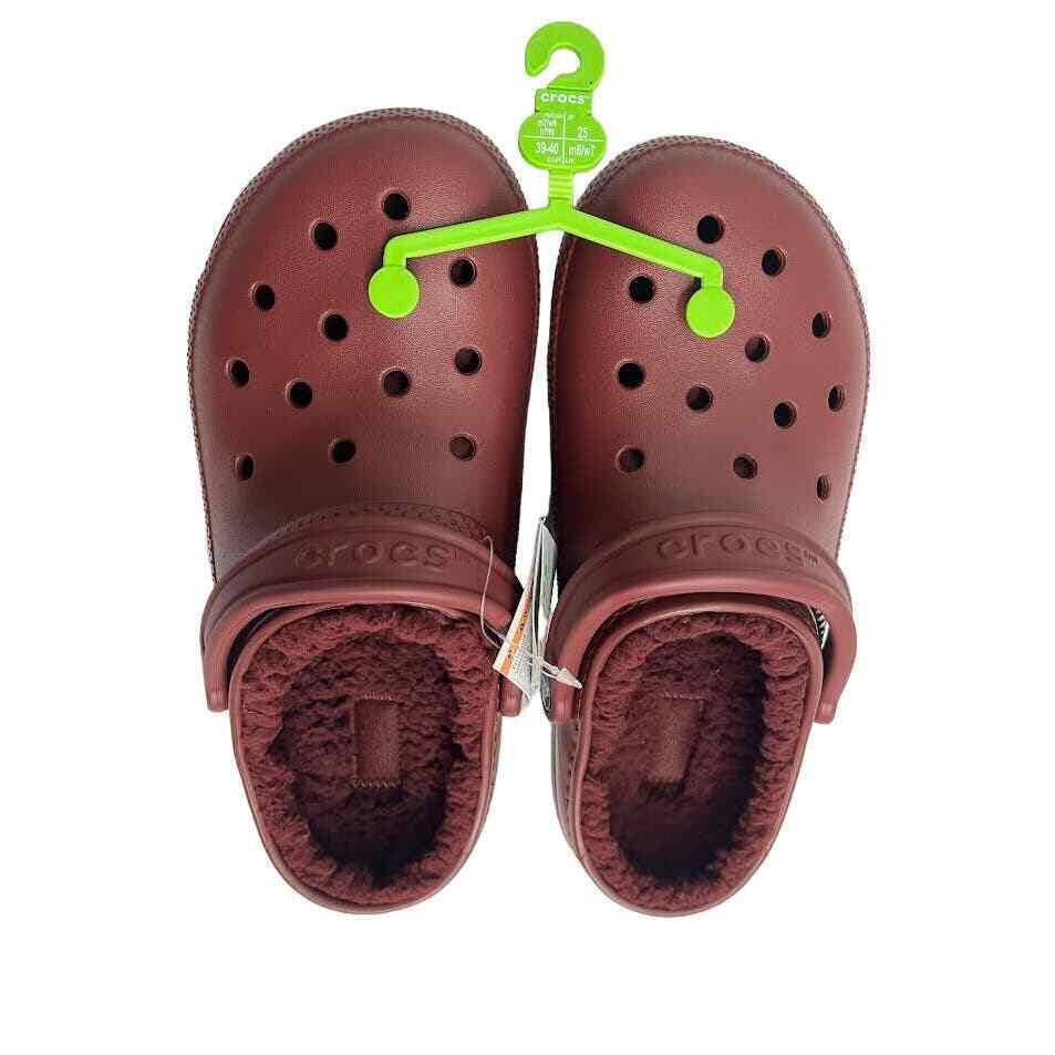 Crocs Unisex Adult Classic Lined Clog Garnet 7 M US Men 9 US Women