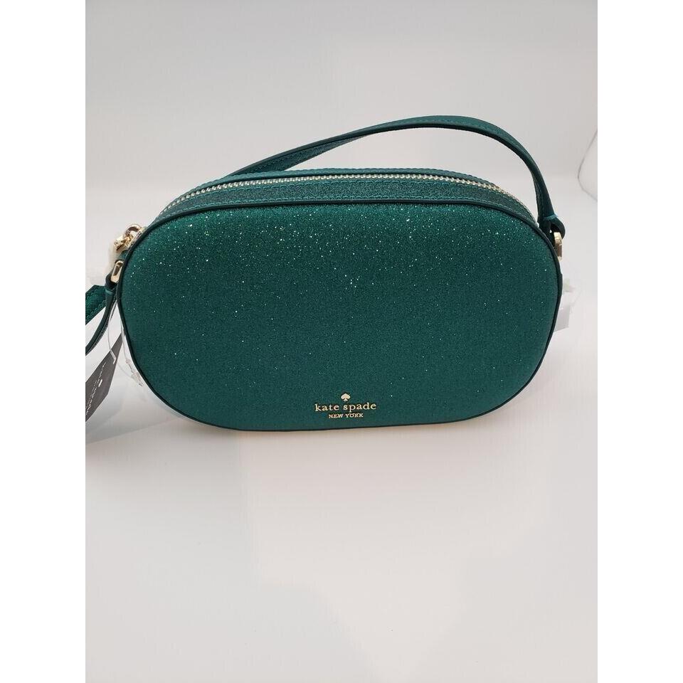 Kate Spade Glimmer Glitter Oval Camera Crossbody Bag Festival Teal KE459