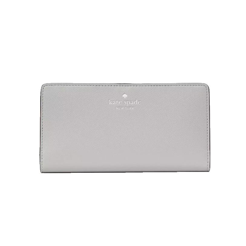 Kate Spade Dana Large Slim Bifold Wallet - Platinum Grey K6011