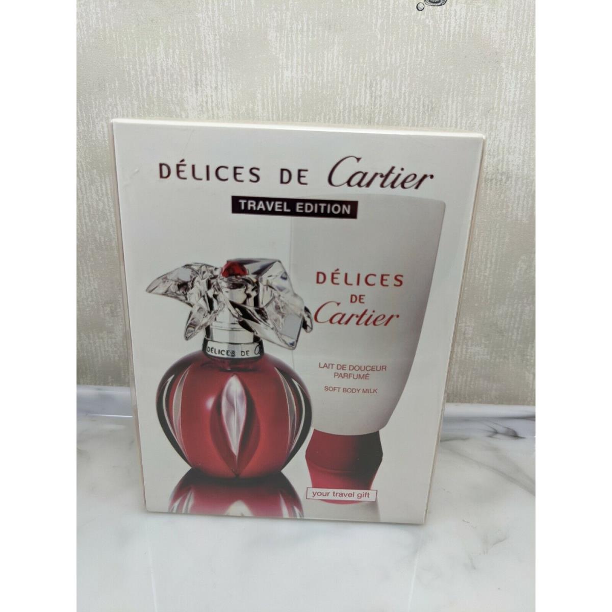 Cartier Delices DE Cartier 2PC Gift Set Eau DE Toilette Spray 50ML Nib