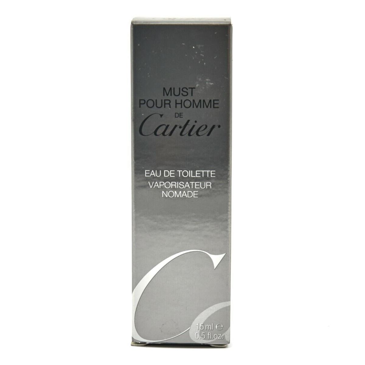 Cartier Must Pour Homme Edt 15ml 0.5 Fl.oz. Spray Vintage Cologne