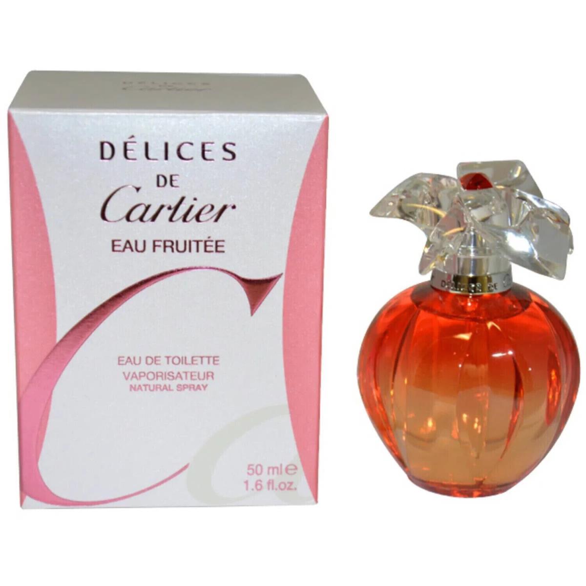 Delices DE Cartier Eau FRUITEE-EDT-SPRAY-1.6 OZ-50 Ml-authentic-france