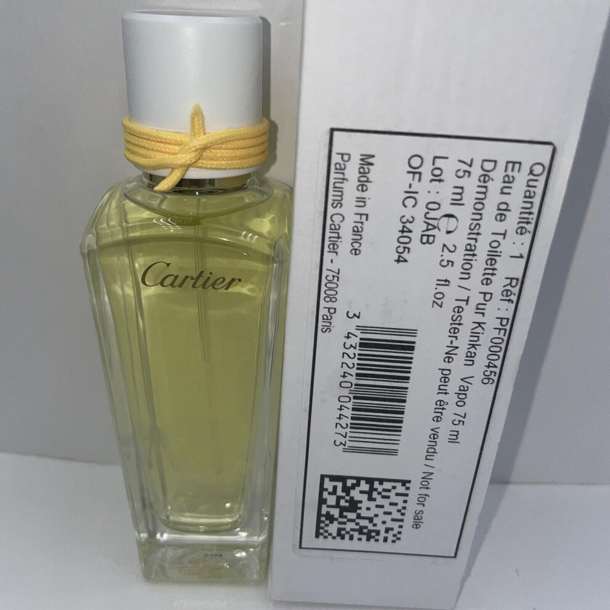 Cartier Pur Kinkan 2.5 Fl OZ/75 ML Edt Spray Tester Exclusive